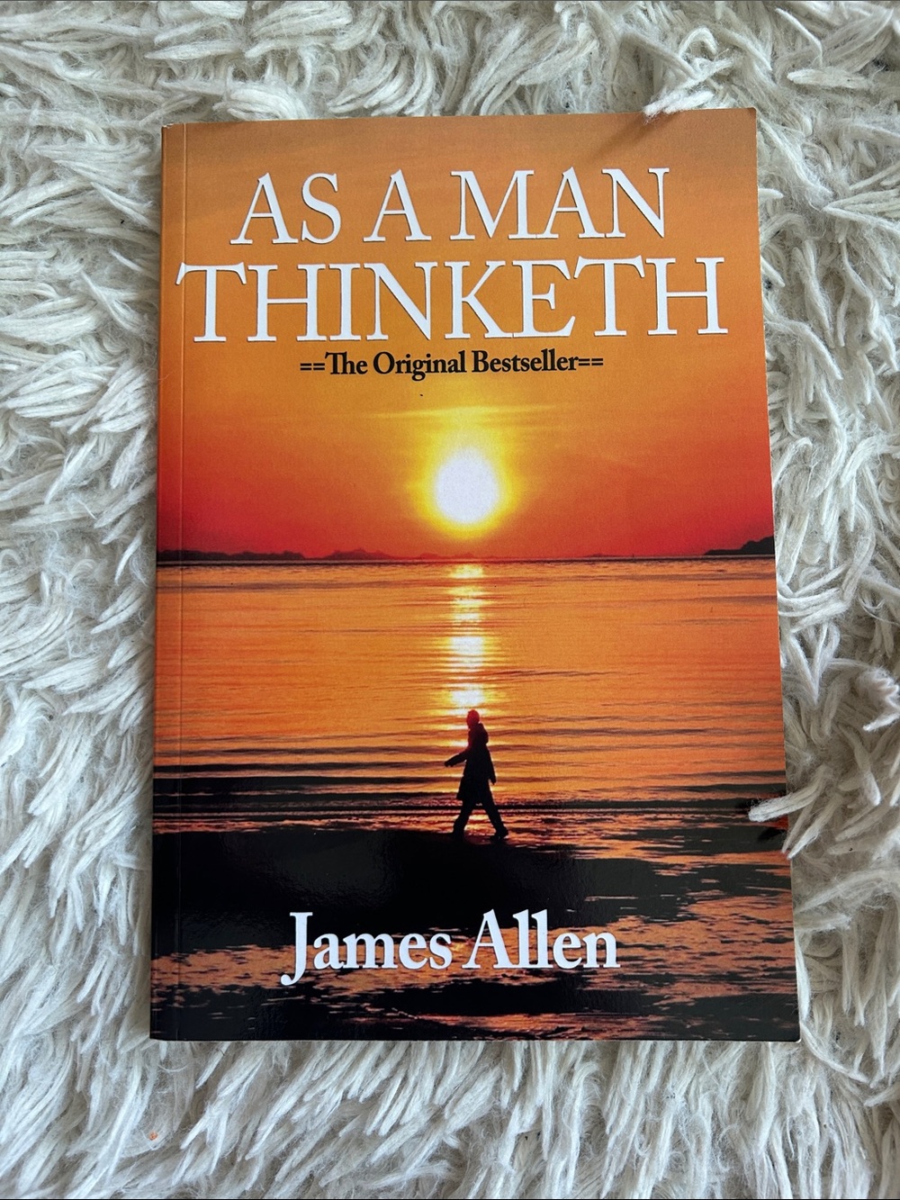 Indigo Orange Sunset "As a Man Thinketh" Coffee Table Book
